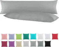 Katoenen Kussensloop Set voor Zijslaapkussen - 40 x 145 cm - Ademend en Warmteregulerend