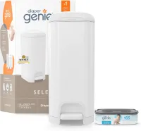 Duurzame luiersysteem emmer van roestvrij staal met geurvergrendeling en voetpedaal