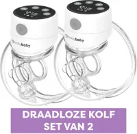 Easybaby® Elektrische Draadloze Borstkolf - Handsfree en Draagbaar - Fluisterstil - Digitaal Display - Sterke Zuigkracht - BPA Vrij - Set van 2