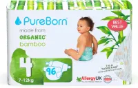 Eco Vriendelijke Bamboe Luiers Maat 4 (7-12kg) - Hypoallergeen, Ultra Zacht, 96 Stuks