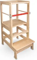 Educatieve Keukentoren en Keukenhelper - Kinderen vanaf 12 Maanden - 3 niveaus hoogte 17/32/45 cm - Extra veiligheidsvoorzieningen - Hout