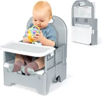 Equivera Babystoel Voor Aan Tafel - Kinderstoel - Babystoel - Baby Eetstoel - Baby Stoeltje Zitten Voor Thuis - Kinderzetel