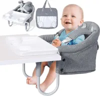 Equivera Babystoel Voor Aan Tafel - Kinderstoel - Babystoel - Baby Eetstoel - Baby Stoeltje Zitten Voor Thuis - Kinderzetel