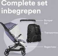 Equivera Reisbuggy - Plooibuggy - Compacte Buggy - Reis Buggy - Kinderwagen - Must Have Voor Op Reis!