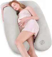 Equivera Zijslaapkussen Volwassenen - Zijslaapkussen - Lichaamskussen Zijslaper - Zijslaap Kussen Volwassenen - Zwangerschapskussen - Voedingskussen - Borstvoedingskussen - Body Pillow - Voor een comf