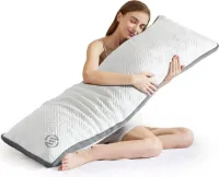 Equivera Zijslaapkussen Volwassenen - Zijslaapkussen - Lichaamskussen Zijslaper - Zijslaap Kussen Volwassenen - Zwangerschapskussen - Voedingskussen - Borstvoedingskussen - Body Pillow - Voor een comf