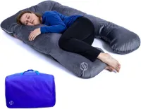 Equivera Zijslaapkussen Volwassenen - Zijslaapkussen - Lichaamskussen Zijslaper - Zijslaap Kussen Volwassenen - Zwangerschapskussen - Voedingskussen - Borstvoedingskussen - Body Pillow - Voor een comf