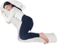 Equivera Zijslaapkussen Volwassenen - Zijslaapkussen - Lichaamskussen Zijslaper - Zijslaap Kussen Volwassenen - Zwangerschapskussen - Voedingskussen - Borstvoedingskussen - Body Pillow - Voor een comf