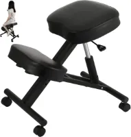 Ergonomische kniestoel van PVC-schuim en stalen heupkussen 39 x 31 cm - Gezondheidsstoel kniestoel met 4 wielen en 120 kg draagvermogen - kantoorstoel meditatiestoel etc. verschoningsmatje met luieret