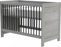 Basicline Vittoria Babybed Grijs / Zwart 60 x 120 cm