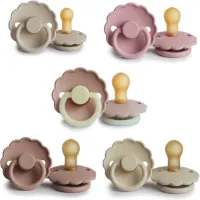 FRIGG DAISY Fopspeen set 5 stuks Baby Pink,Cream,Powder Blush,Sandstone en Blush Night Glow 0-6 maand