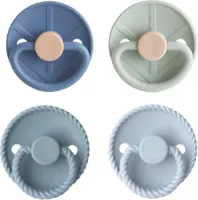 FRIGG Fopspenen - 4-Pack - Skyline Serenity - Silicone - 0–6 Mnd