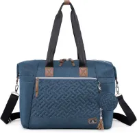 Famanu Luiertas met fopspeentas en aankleedkussen, grote reisluiertas voor mama en papa, multifunctionele babytas voor jongens en meisjes, marineblauw