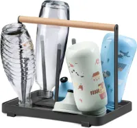 Flessen Droogrek Universeel Metaal Zwart voor SodaStream Druppelrek - Duo Crystal Easy Drink Babyflessen Flessen Droogrek