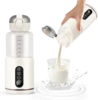 Flessenwarmer onderweg - Draagbare Baby Flessenwarmer - Intelligente Flesverwarmer - Oplaadbaar - Geschikt voor Borstvoeding & Babyvoeding - Draadloos te gebruiken om je melk op temperatuur te houden 