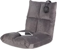 Floor Chair Adjustable Floor Cushion with Backrest - 6 Positions - Padded - HBD - 58 x 50 x 55 cm - Grey verschoningsmatje met luieretui