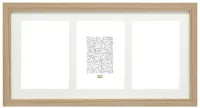 Fotolijst natuurkleur - 3 afbeeldingen - hout - 15x20