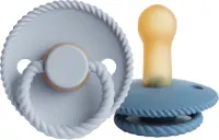 Frigg Fopspeen Rope Ocean View/Powder Blue T2<br /> 6-18mnd (2 stuks)