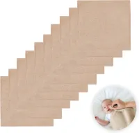 Funnies Spuugdoekjes 10-Pack Pinkstone - Set van 10 Zachte Spuugdoeken, Monddoekjes, Kwijldoekjes - 30x30 cm - 100% Katoenen Badstof - Absorberend, Sneldrogend en Zacht - Wasmachinebestendig - Perfect