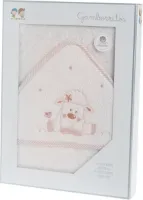 Gamberritos Badcape Schaapje 100 X 100 Cm Katoen Wit/roze