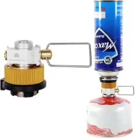Gasflesadapter voor camping en picknick - Vervangbare gaspatroonadapter met leegfunctie voor diverse gebruikstoepassingen
