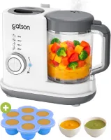 Gatson BabyChef - Blender en Stomer - Inclusief Babyvoeding bewaarbakje - Met 6 Functies - Baby Food Maker