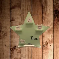 Geboortebord met gegevens - geboortebord - Ster in de kleur mint groen