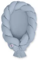 Gevlochten babynest 2 in 1 - pastelblauw