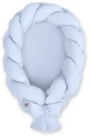 Gevlochten babynestje 2 in 1 - niebieski