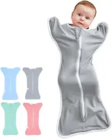 Goodivery® - Inbakeren - Heerlijk Dromen - Swaddle Doek - 0-3 Maanden/3-6 maanden - Babyslaapzak voor Pasgeborenen van Biologisch katoen - 29x68x10cm - Grijs
