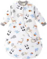 Goodivery® - Inbakeren - Heerlijk Dromen - Swaddle Doek - Lange Mouwen Biologisch katoen - voor Jongens en Meisjes - Panda Forest/2,5 Tog, 90-110 cm - Multicolor