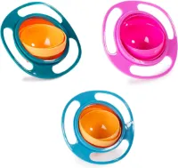 Goodivery ® Magische 360 Graden Draaiende Lekvrije Gyro Kom Set voor Peuters en Kinderen - 3 Stuks