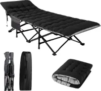 Goodivery ® Opvouwbaar en Lichtgewicht Campingbed met Matras voor Binnen en Buiten, tot 200 kg Draagkracht