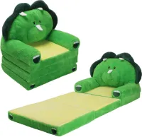Goodivery ® Opvouwbare Kinderbank met Zachte Cartoon Dinosaurus, Lichtgewicht en Multifunctioneel voor Slaap- en Woonkamer