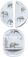 Wallabiezzz Gordelbeschermers Maxi Cosi - Gordelhoesjes - Kroontjes Blauw