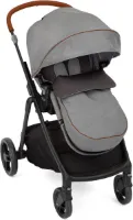 Graco Near2Me Kinderwagen (Geboorte tot 4 jaar ca. 0-22 kg) met Slide2Me in hoogte verstelbare functie, Luxe voetenzak & regenhoes, Steeple Gray
