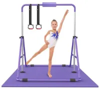 Gymnastiekstaven voor kinderen met verstelbare hoogte en opvouwbaar ontwerp - Ideaal voor thuisgymnastiek