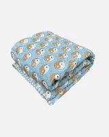 Handgemaakt Yin Yang Arctic Blue deken- Wieg - Ledikant - Box - Blauw - Unknown Stories