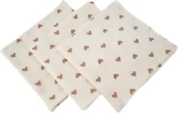 Honeybears hydrofiele doeken – 3 stuks - Inbakerdoek hydrofiel baby – Hydrofiele luierdoek - Hartjes – 60 X 60 CM