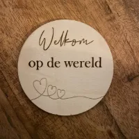 Houten mijlpaalkaarten leeftijd - Kraamcadeau - Leeftijd
