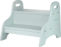 Houten opstapje, trapkrukje, trapje, kleine kinderen aquamarine