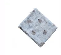 Hydrofiele doek XL - Swaddle - Baby muslin swaddle - Kraamcadeau - Katoenen mousseline baby deken - Baby badhanddoek - 80x65 - Beertjes