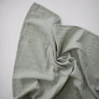 Hydrofiele doeken - Mushie swaddle XL - Hydrofiele doek 120 x 120 cm - Hydrofiel Luier - Inbakerdoek | Groen - Sage