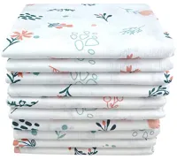 Hydrofiele doeken met natuurlijke motieven - set van 10 | 70x80 cm | spuugdoeken | babyspeciaalzaken