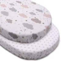 Ibenzoa® Ademend Hoeslaken voor Babymandjes en Kinderwagens - Zacht en Elastisch Design