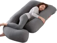 Ibenzoa® Extra Groot Multifunctioneel Zwangerschaps- en Lichaamskussen voor Ondersteuning en Comfort tijdens Zwangerschap