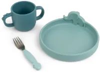 Ibenzoa® Schattige 3-delige Kinderservies Set van Voedselveilige Siliconen voor Kleine Handjes