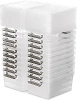 Ibenzoa® Transparante en Stapelbare Opbergdozen Set van 20 voor Kleine Accessoires