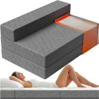 Inklapbare Slaapbank 140 x 200 cm - 3-in-1 Logeerbed en Opvouwbare Matras voor een Comfortabele Slaap - Klapbank voor Gasten - Vloermatras Bed voor 2 Personen