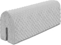 Inovra ® Veilige en Comfortabele Bedrandbeschermer voor Kinderbedjes met Zachte Minky Stof - Lichtgrijs 90 cm